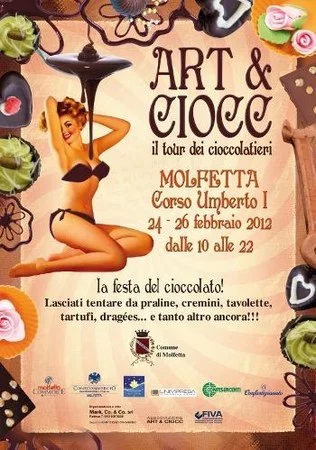 Art & Ciocc a Molfetta, i maestri cioccolatieri in tour