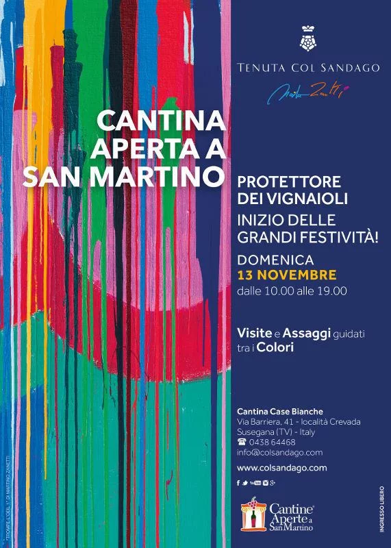 Cantina aperta a San Martino tra i colori di Martino Zanetti: Tenuta Col Sandago - Case Bianche