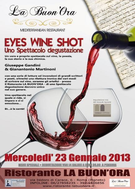 Eyes Wine Shot, Spettacolo degustazione a Roma