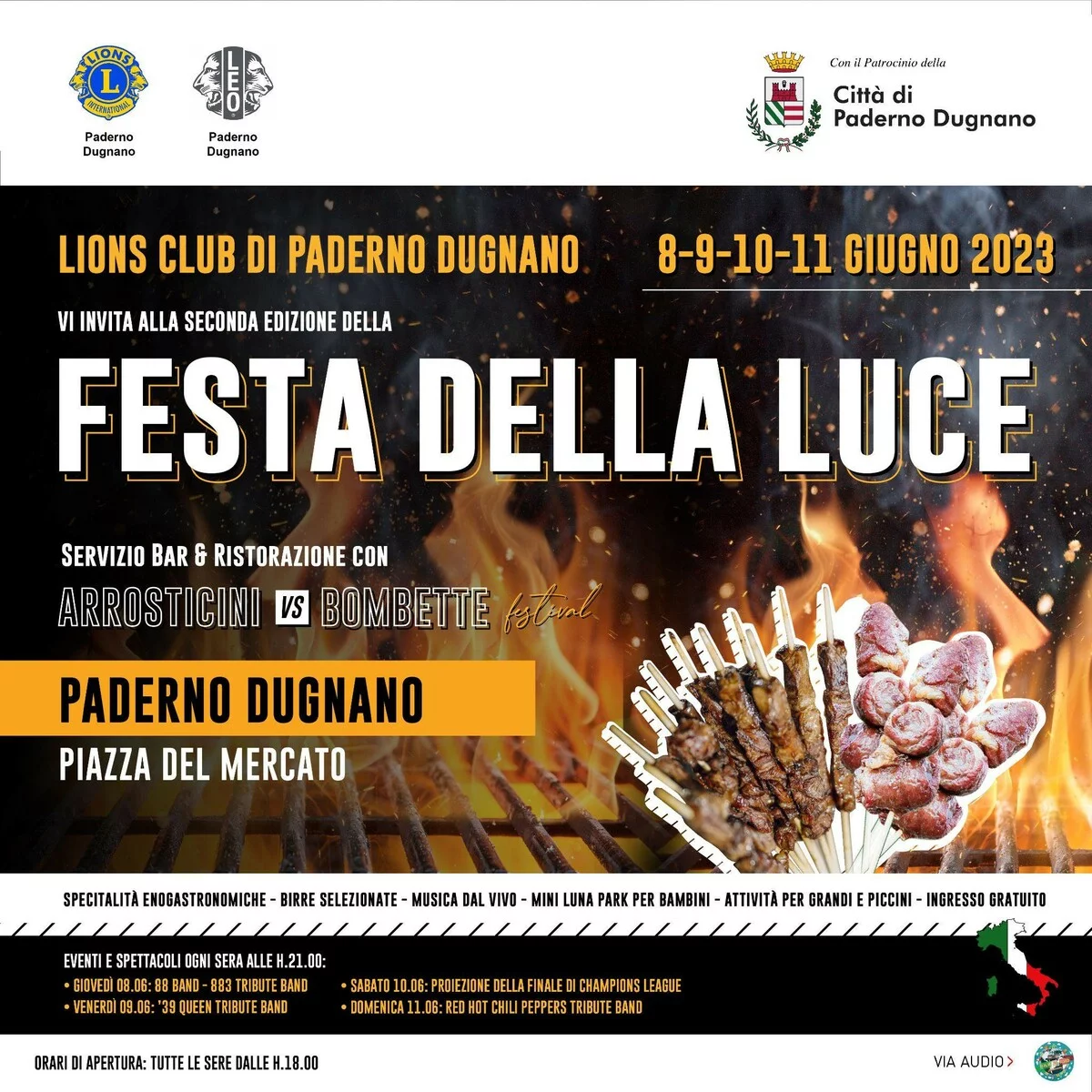 Arrosticini vs Bombette Festival - Festa della Luce a Paderno Dugnano