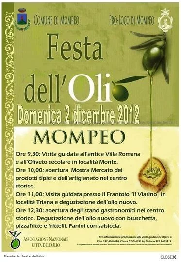 Festa dell'Olio 2012 a Mompeo