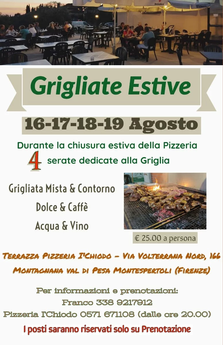 Grigliate Estive - Montagnana Val di Pesa