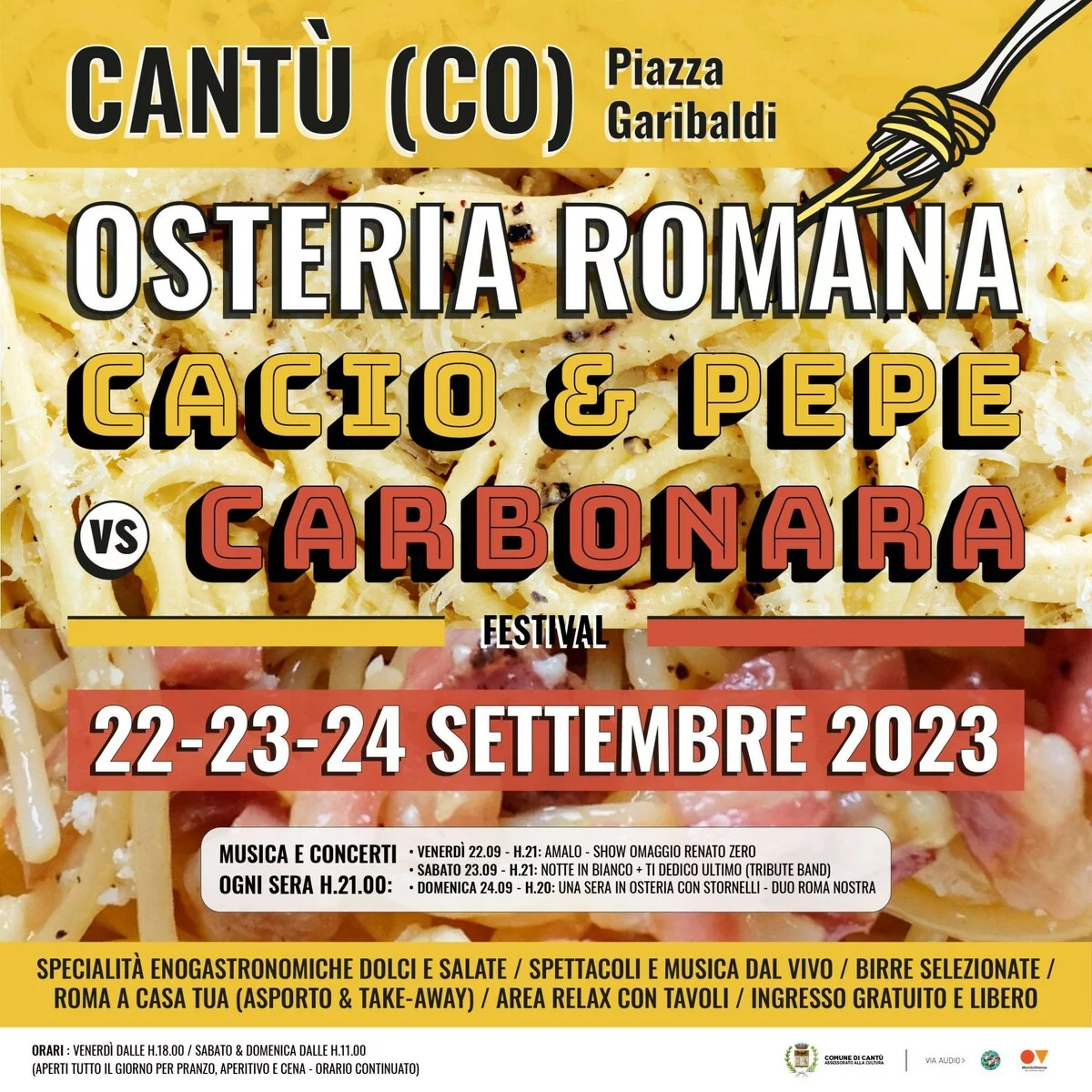 Osteria Romana: Cacio & Pepe VS Carbonara Festival - Cantù