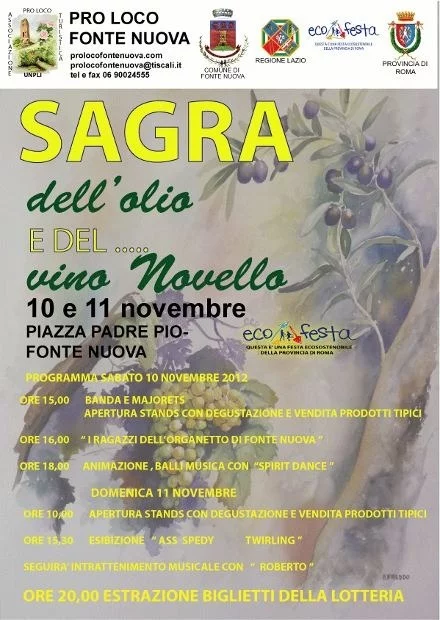 Sagra dell'olio e del vino Novello 2012 a Fonte Nuova, Roma