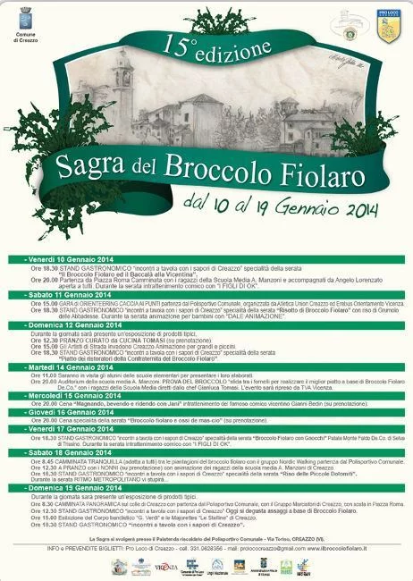 Sagra del Broccolo Fiolaro 2014 a Creazzo, Vicenza