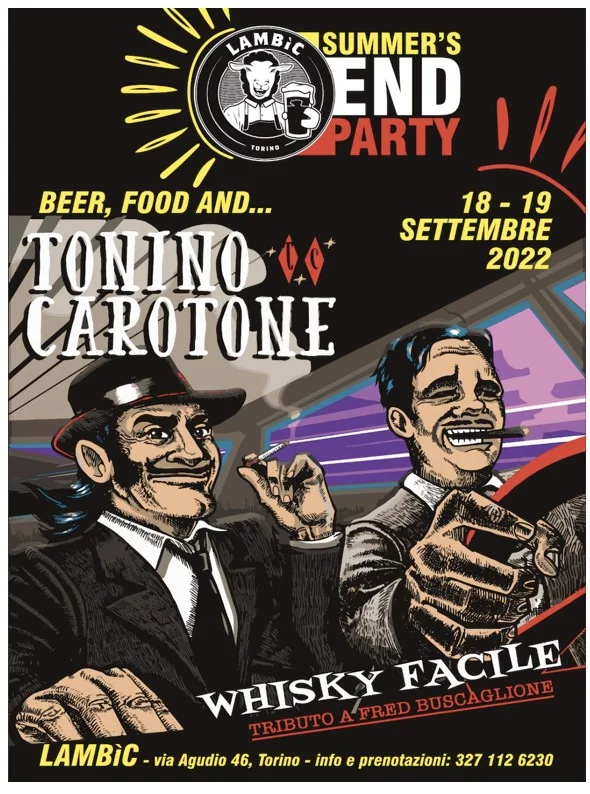 Summer's end party al al LAMBiC di Torino con Tonino Carotone