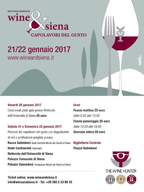 Wine&Siena, Capolavori del gusto 2017
