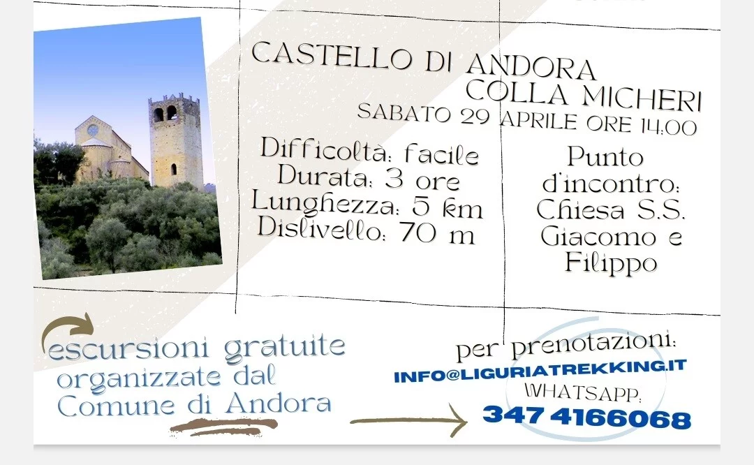 Trekking dal Castello di Andora a Colla Micheri