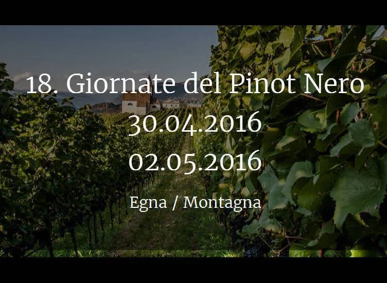 Giornate Altoatesine del Pinot Nero 2016