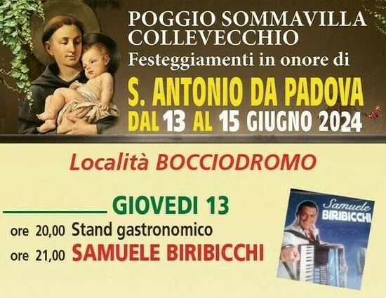 Festeggiamenti in onore di S. Antonio di Padova - Poggio Sommavilla di Collevecchio