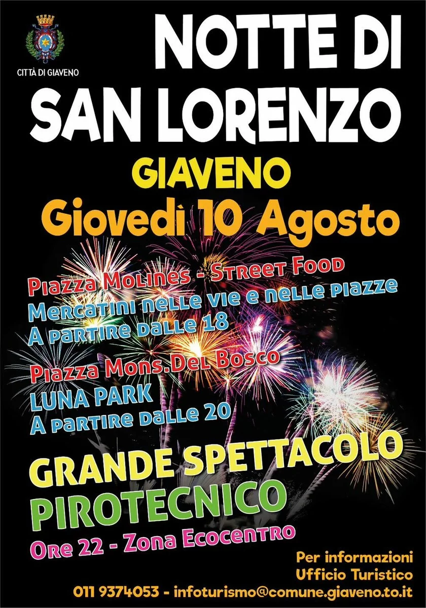 Agosto a Giaveno: da Agnolòt e tajarin alla Notte di San Lorenzo
