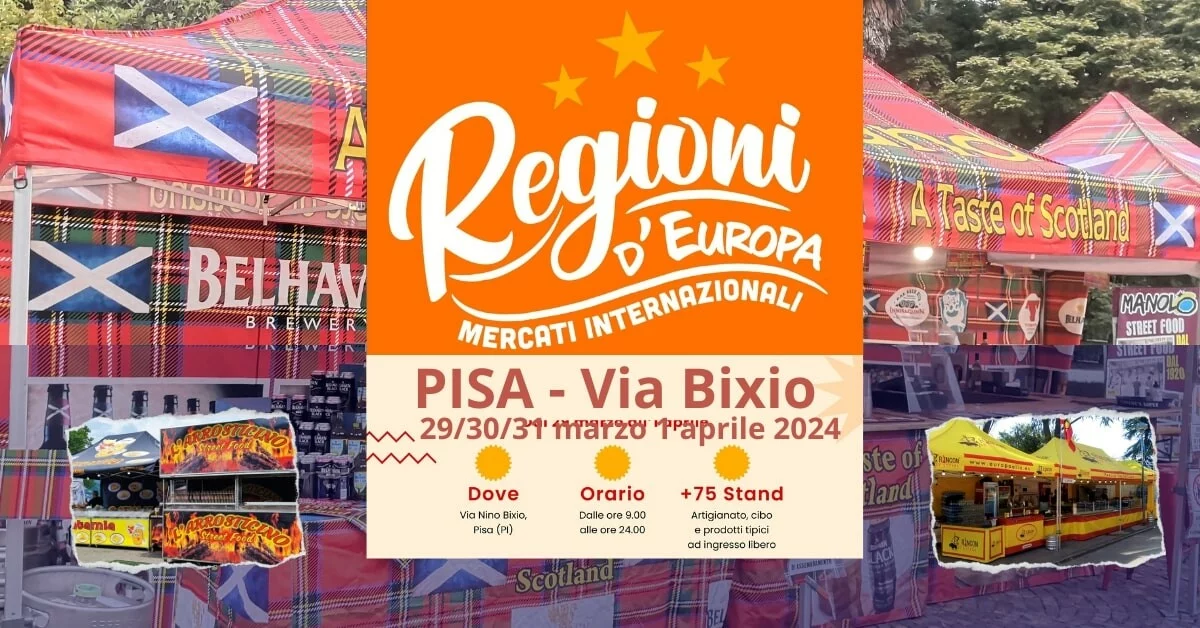 Regioni d'Europa con Scozia in tour a Pisa